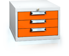 Hanging UNI line cabinet for workbenches 351 x 480 x 600 - 3x drawer